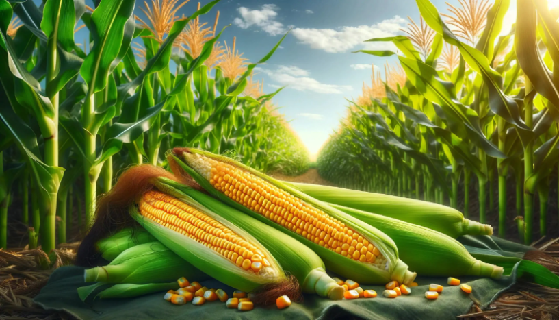 Milharal ao pôr do sol